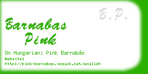barnabas pink business card