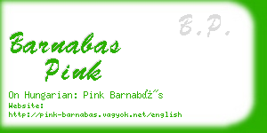 barnabas pink business card